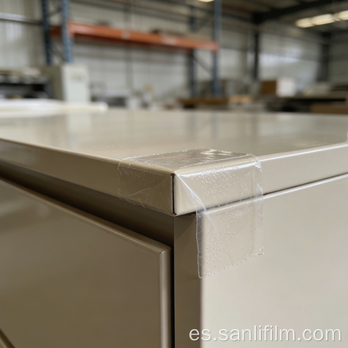Película protectora para gabinetes de pintura horneada
